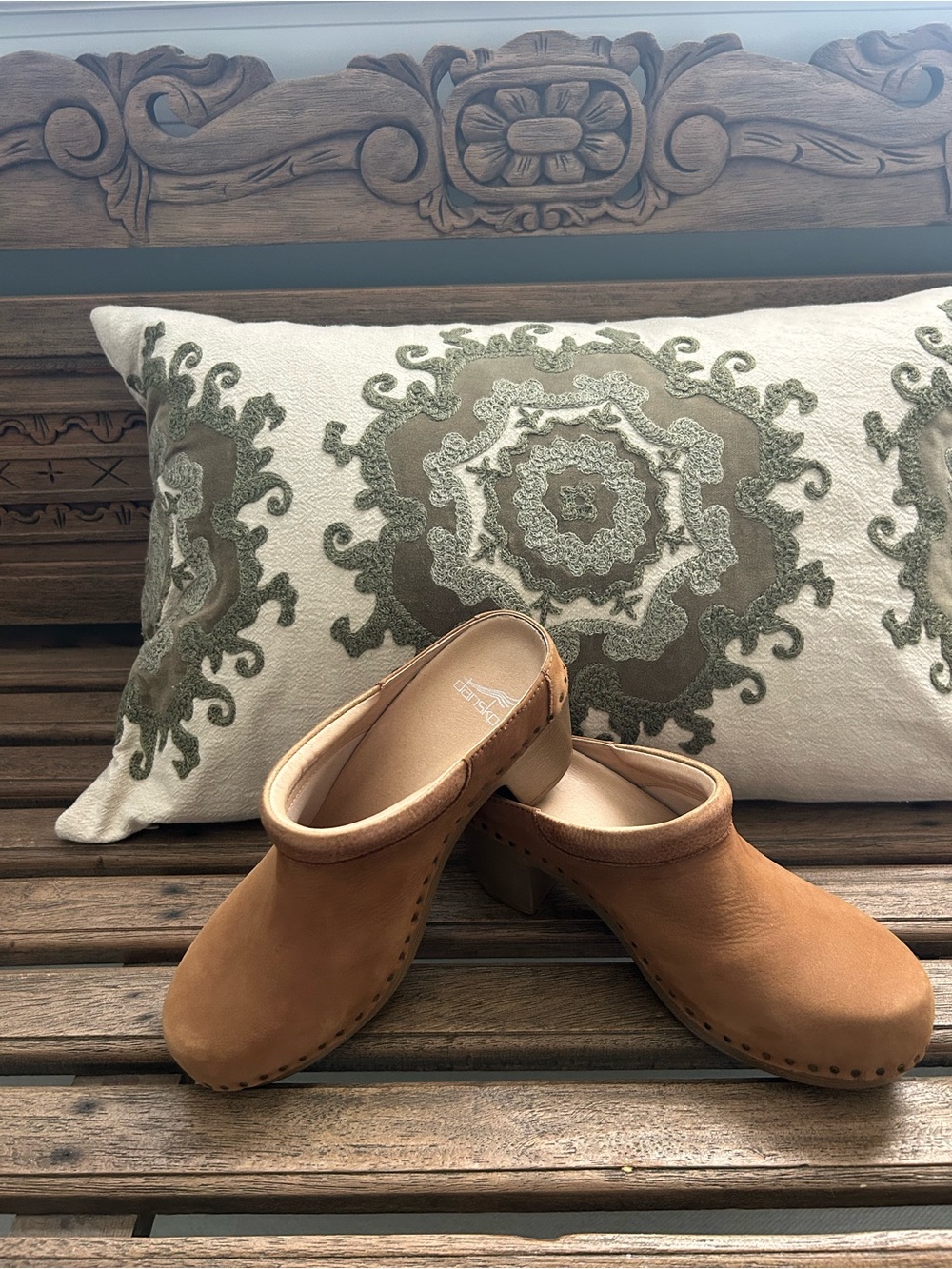 Dansko Tan Leather Clogs Mule